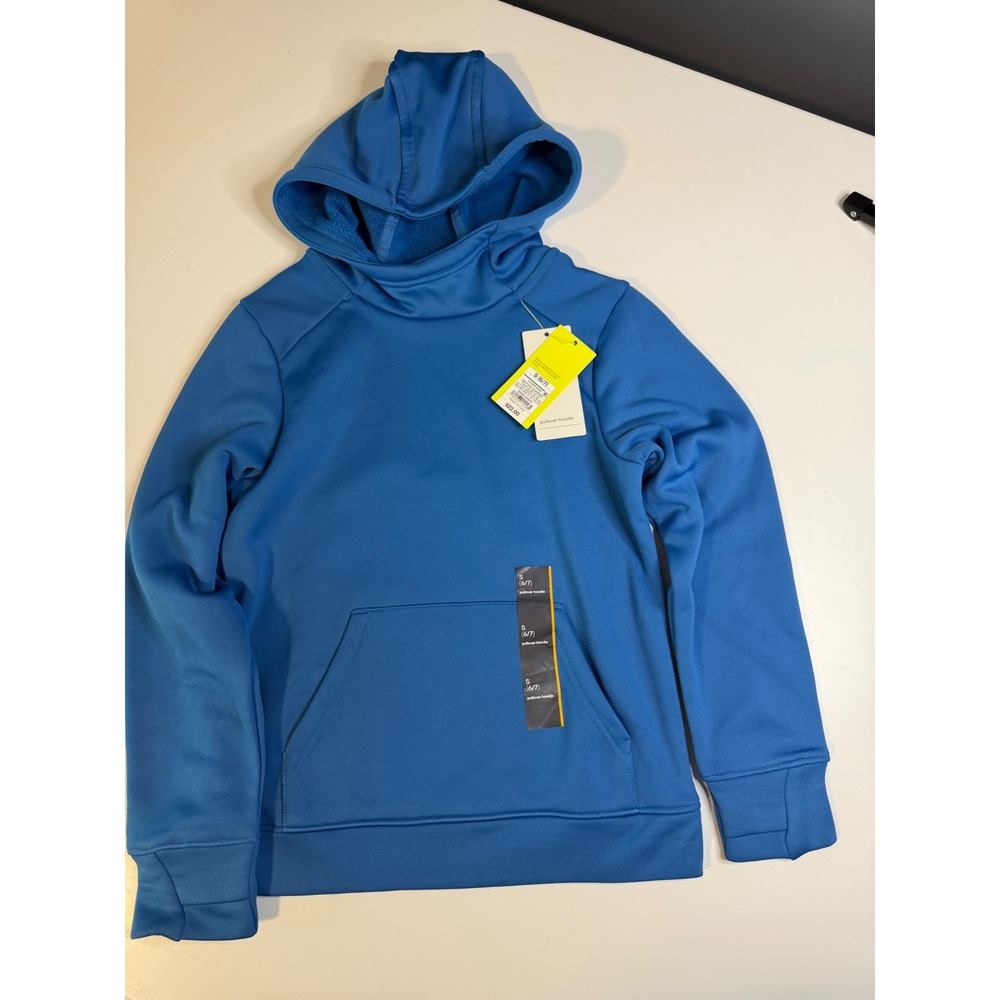 All in Motion Boys Blue Pullover Hoodie Performance Sweatshirt Size S 6/7 NWT